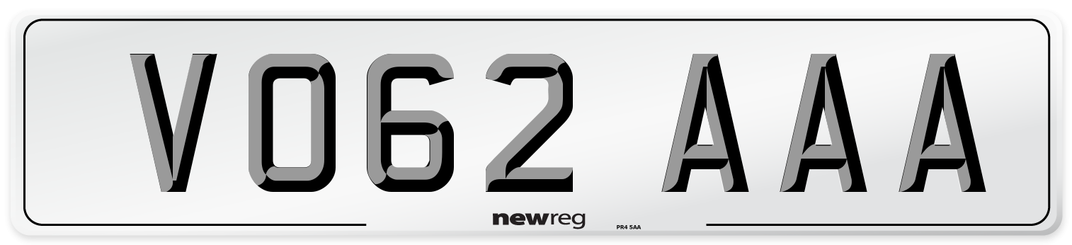 VO62 AAA Number Plate from New Reg
